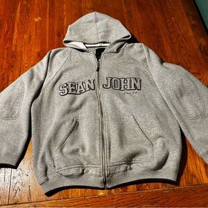NWOT Sean John Heather Gray Zip-Up Hoodie